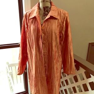 Hearts of Palm Orange Textured Coat Bamboo Buttons